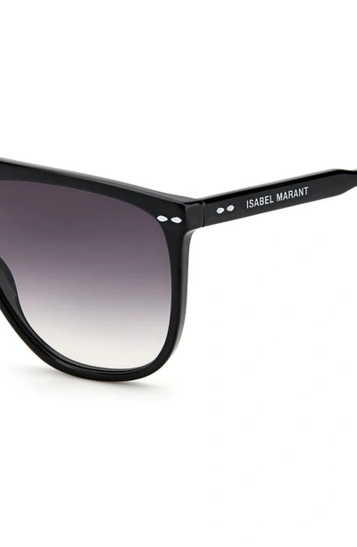 Shop Isabel Marant 61mm Gradient Flat Top Sunglasses In Black/ Grey Shaded