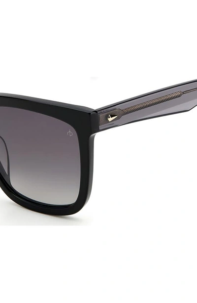 Shop Rag & Bone 56mm Square Sunglasses In Black 2 / Gray