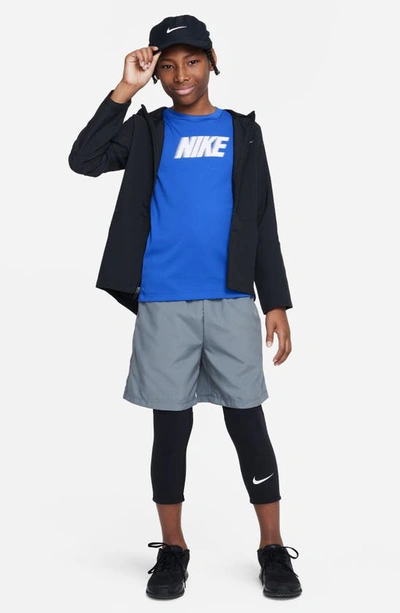 Shop Nike Kids' Dri-fit Multi+ Sleeveless Top In Game Royal/ White