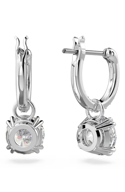 Swarovski Constella Huggie Hoop Earrings In Silver