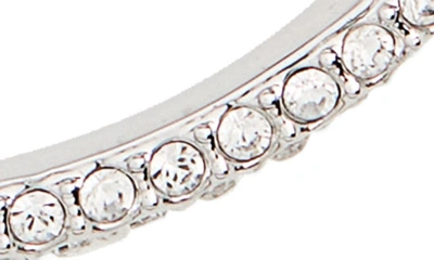 Swarovski Stone Crystal Hoop Earrings In Silver