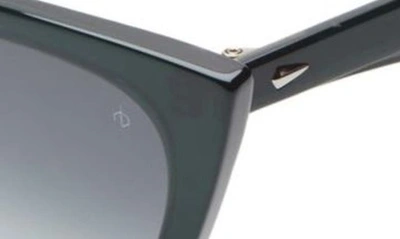 Shop Rag & Bone 51mm Cat Eye Sunglasses In Grey Green/ Green Shaded