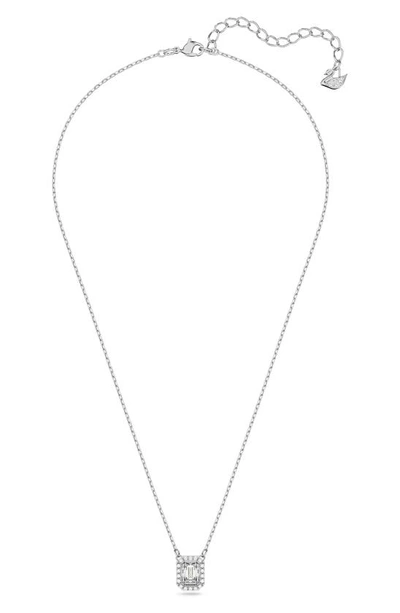 Swarovski Rhodium-plated Millenia Pendant Necklace, 15" + 2" Extender In Silver