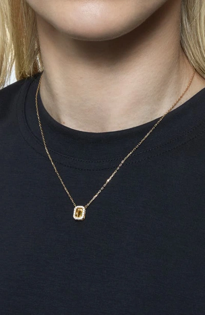 Shop Swarovski Millenia Crystal Pendant Necklace In Yellow