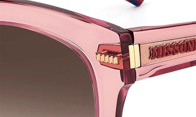 Shop Missoni 51mm Round Sunglasses In Nude/ Brown Gradient
