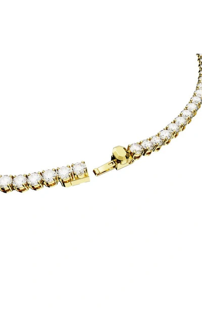 Shop Swarovski Matrix Tennis Necklace In Gold