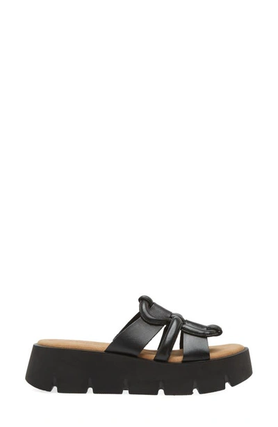 Gabor Platform Slide Sandal In Black