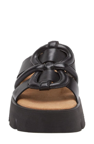 Gabor Platform Slide Sandal In Black