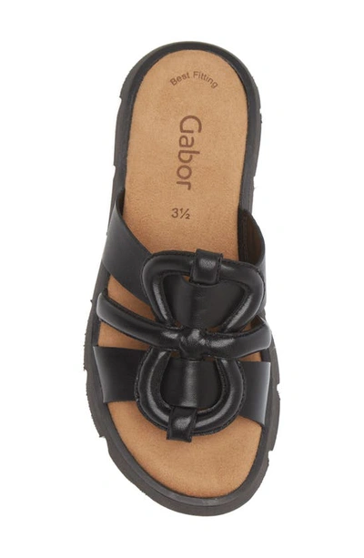 Gabor Platform Slide Sandal In Black