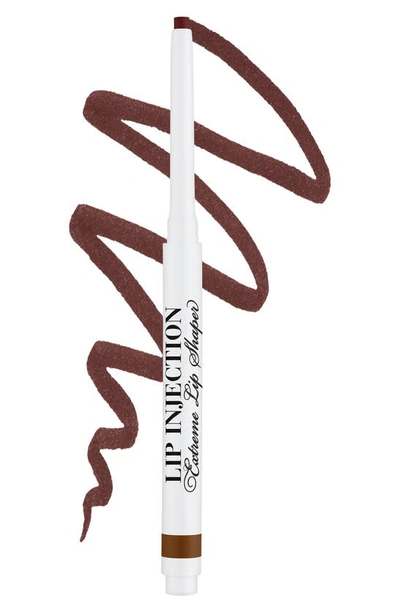 Shop Too Faced Lip Injection Extreme Lip Shaper Plumping Lip Liner In Espresso Shot