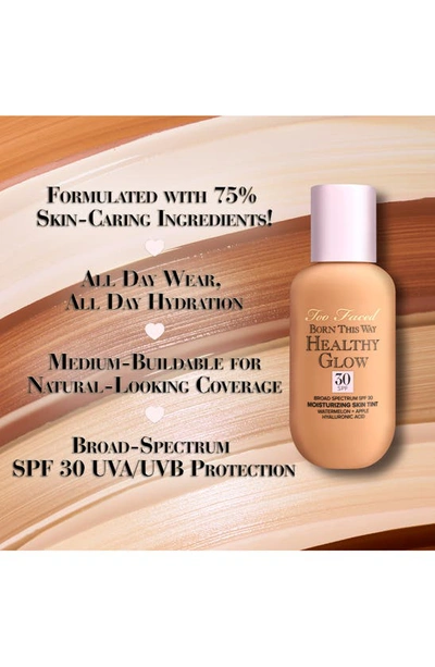 Too Faced Born This Way Healthy Glow Spf 30 Skin Tint Foundation Sable 2.03 oz / 60ml In Sable