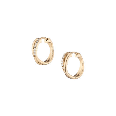 Shop Aurate New York Diamond Crossover Huggie Earrings (15mm) In Rose