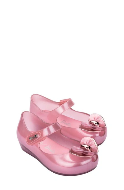 Shop Melissa X Barbie® Kids' Mini Ultragirl Mary Jane Flat In Pearly Pink