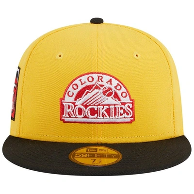 New Era Men's Yellow, Black Boston Red Sox Grilled 59FIFTY Fitted