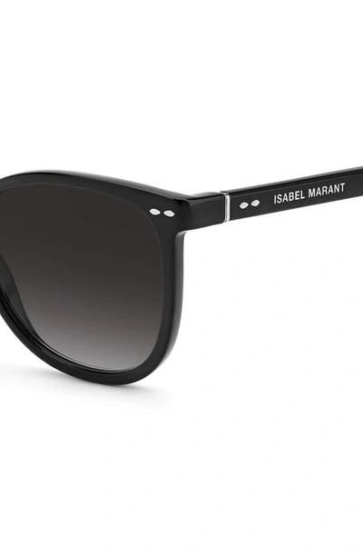 Shop Isabel Marant Gradient Round Sunglasses In Black / Grey Shaded