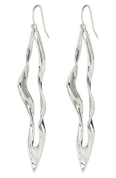 Alexis Bittar Future Antiquity Sculptural Drop Earrings In Silver