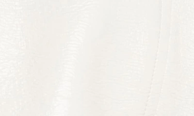 Shop Courrèges Iconic Tonal Logo Vinyl Crop Jacket In Blanc Casse