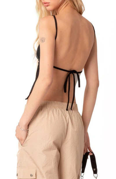 Shop Edikted Jinx Open Back Camisole In Black