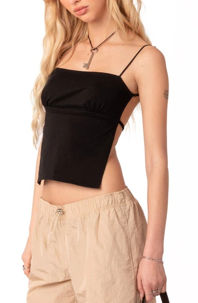 Shop Edikted Jinx Open Back Camisole In Black