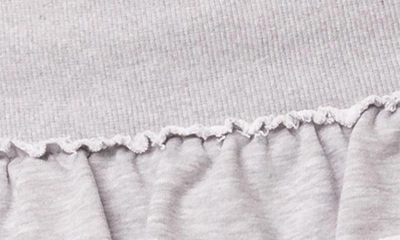 Edikted Martina Ruffle French Terry Miniskirt In Gray-melange