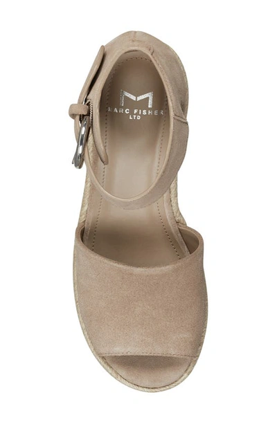 Shop Marc Fisher Ltd Alita Platform Wedge Espadrille Sandal In Light Natural 110