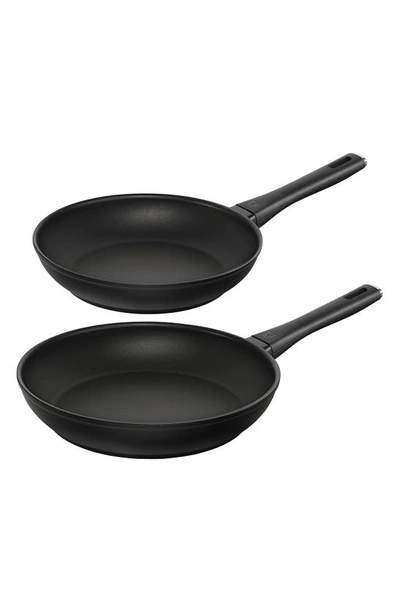 Zwilling Madura Plus Forged Nonstick Fry Pan 2-piece Set In Black