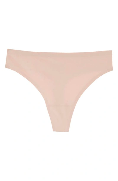 Shop Chantelle Lingerie Soft Stretch Thong In Rose Authentique-vf