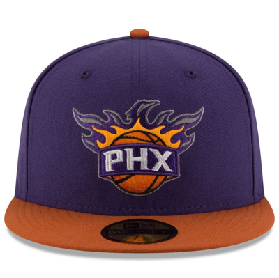 Shop New Era Purple/orange Phoenix Suns Official Team Color 2tone 59fifty Fitted Hat