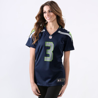 Women's Seattle Seahawks Russell Wilson Nike Gray Game Jersey