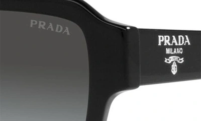 Shop Prada 54mm Gradient Square Sunglasses In Black
