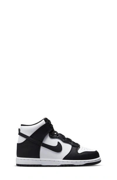 Nike Dunk Hi Basketball Shoe In White/ Black/ University Red