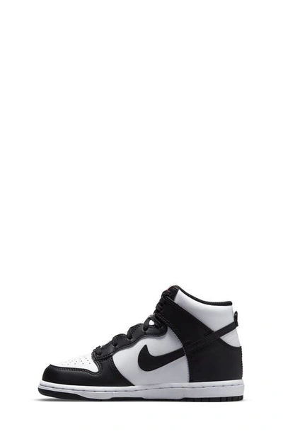 Nike Dunk Hi Basketball Shoe In White/ Black/ University Red