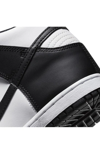 Nike Dunk Hi Basketball Shoe In White/ Black/ University Red