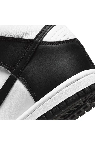 Nike Dunk Hi Basketball Shoe In White/ Black/ University Red