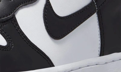 Nike Dunk Hi Basketball Shoe In White/ Black/ University Red