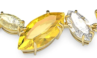 Shop Swarovski Gema Crystal Necklace In Yellow
