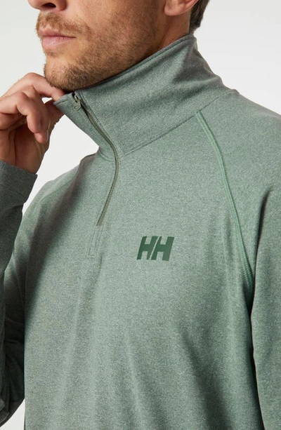 Shop Helly Hansen Verglas Half Zip Midlayer Pullover In Spruce