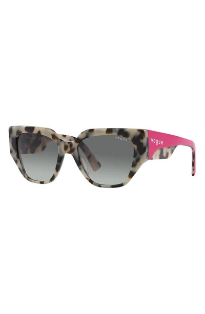 Vogue 52mm Gradient Irregular Sunglasses In Gradient Grey