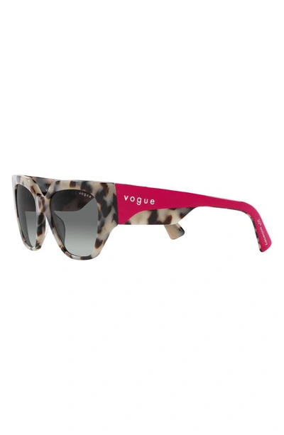 Vogue 52mm Gradient Irregular Sunglasses In Gradient Grey