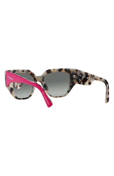 Vogue 52mm Gradient Irregular Sunglasses In Gradient Grey