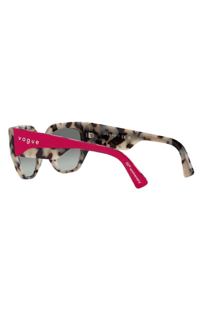 Vogue 52mm Gradient Irregular Sunglasses In Gradient Grey