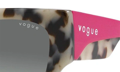 Shop Vogue 52mm Gradient Irregular Sunglasses In Gradient Grey