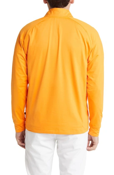 Cutter & Buck Adapt Quarter Zip Pullover In Orange Burst