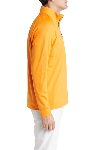 Cutter & Buck Adapt Quarter Zip Pullover In Orange Burst