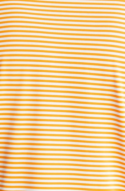 Cutter & Buck Virtue Eco Pique Stripe Recycled Mens Polo Shirt In Yellow