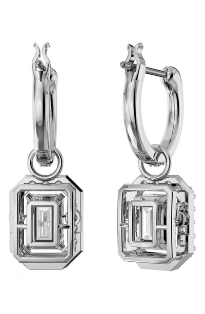 Swarovski Silver-tone Millenia Crystal Drop Earrings In Silver