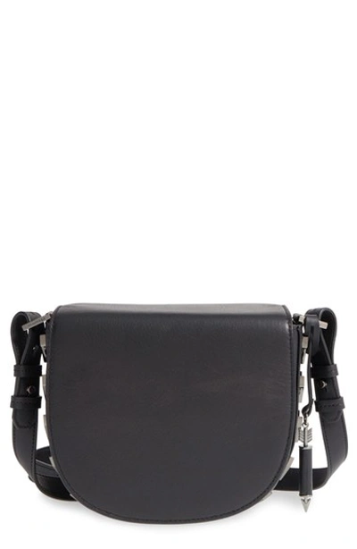 Mackage 'rima' Leather Crossbody Bag In Black/ Gunmetal