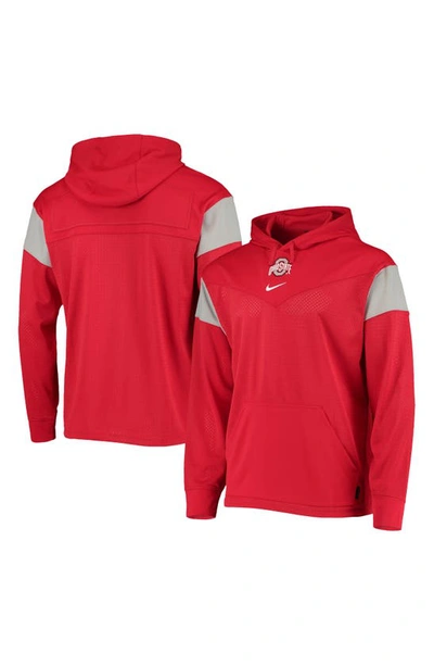 Shop Nike Scarlet Ohio State Buckeyes Sideline Jersey Pullover Hoodie