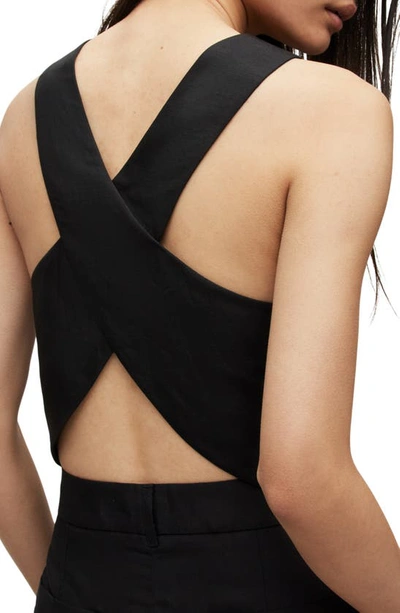 Shop Allsaints Petra Crossback Vest In Black