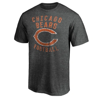 Shop Majestic Heathered Charcoal Chicago Bears Showtime Logo T-shirt In Heather Charcoal